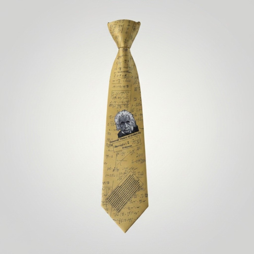 Museum Artifacts Necktie Men Tan Albert Einstein Theory Relativity Science STEM